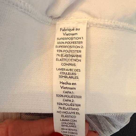 ALO Yoga Tennis/Golf Skirt White Pleated Mesh Flirty Overlay Shorts Size-L EUC - Picture 8 of 8